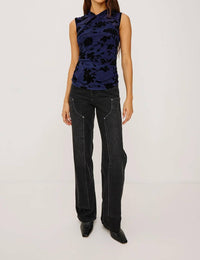 Rails - Lauris Velvet-flocked Top