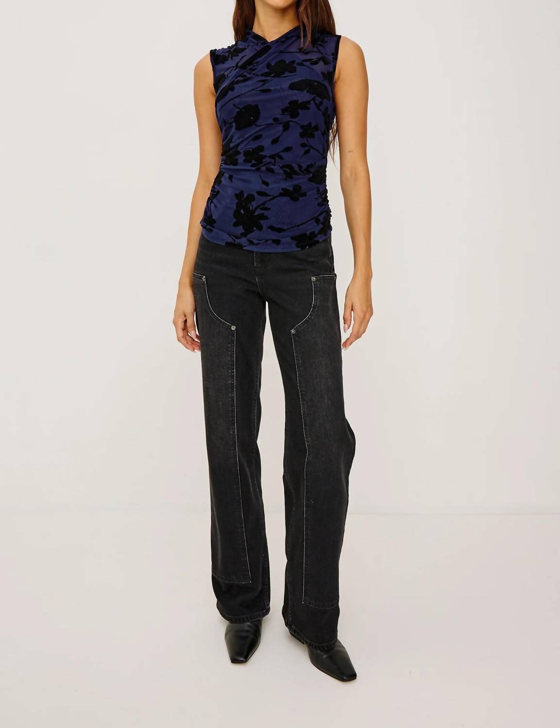 Rails - Lauris Velvet-flocked Top
