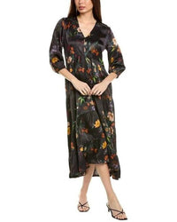 Johnny Was - BISHOP SLEEVE CHEVRON TIERED DRESS