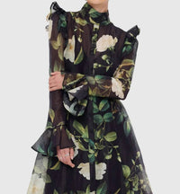 Leo Lin - Katrina Butterfly Sleeve Midi Dress