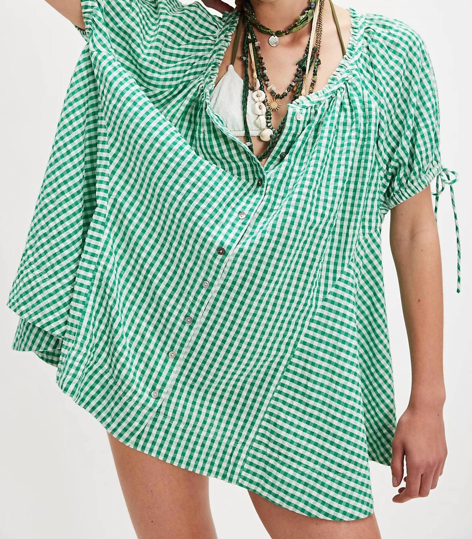 Free People - Farley Gingham Tunic Dress