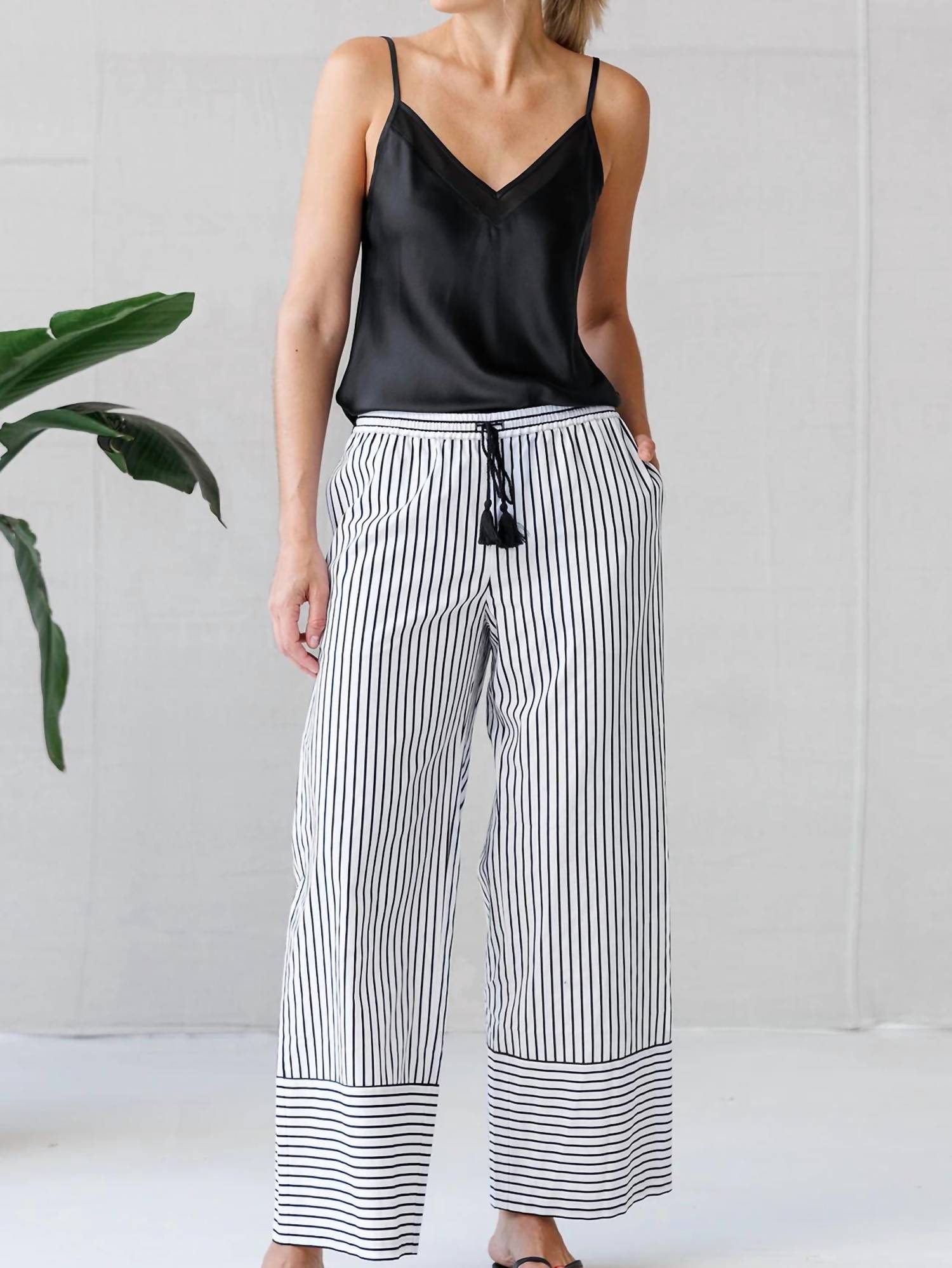 Go By Go Silk - Go It's Not PJ Cotton Stripe Pant