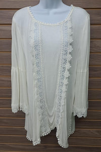 Simply Irresistible - Women's Plus Top W/lace Tunic