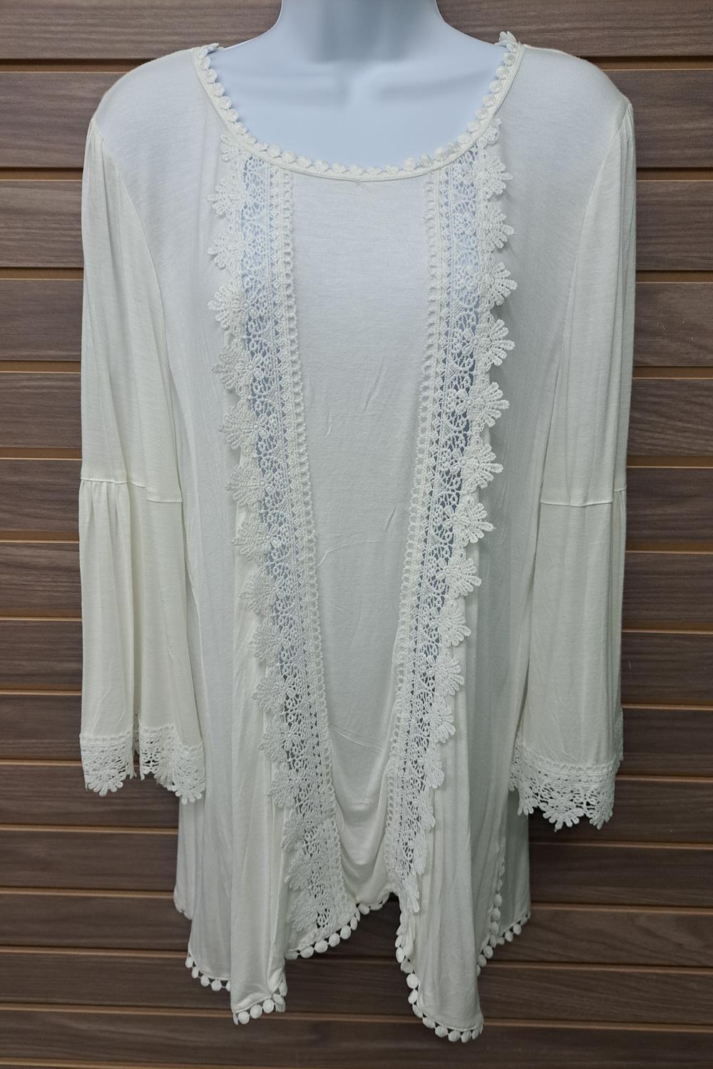 Simply Irresistible - Women's Plus Top W/lace Tunic