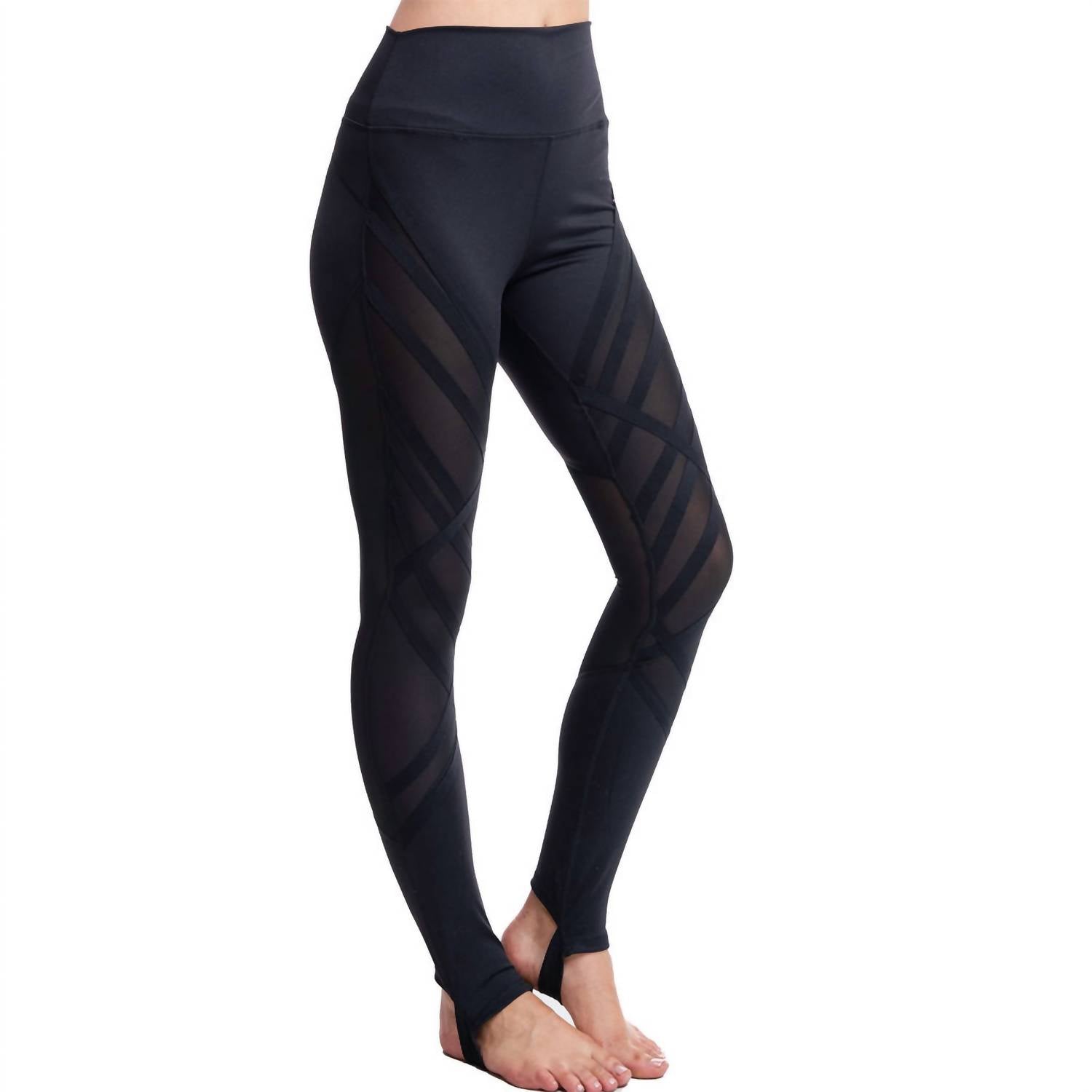 GOLDHAUS Blurred Lines Leggings in black - women's pants - view 4