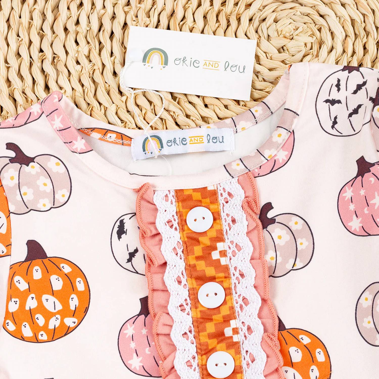 Okie + Lou - Girls Pumpkin Spice And Everything Nice Pant Set