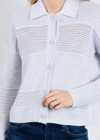 Kinross - Mixed Textured Collared Cardigan