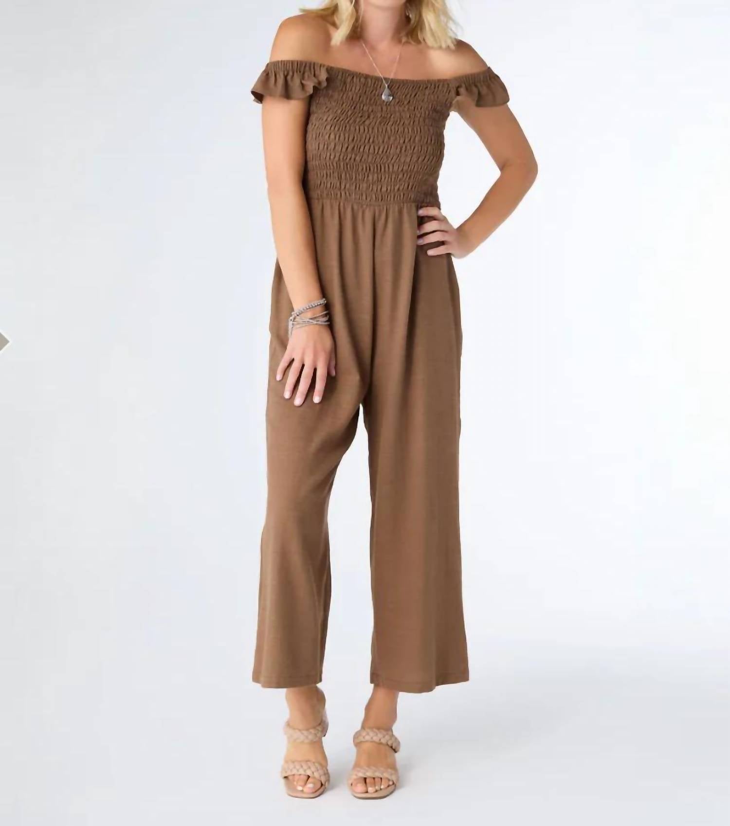 Coco + Carmen - Kohde Wide Leg Smocked Jumpsuit