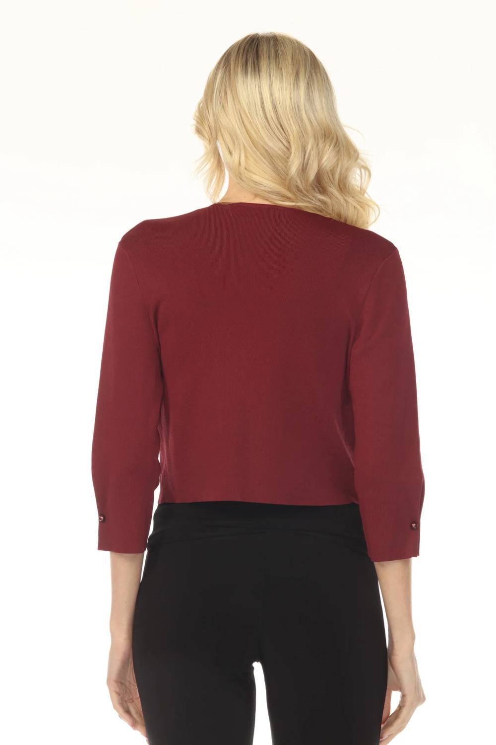 Joseph Ribkoff - Pearl Accent 3/4 Sleeve Cropped Cover-up