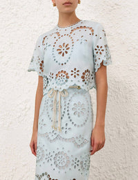 Zimmermann - Awaken Embroidered Bodice Top