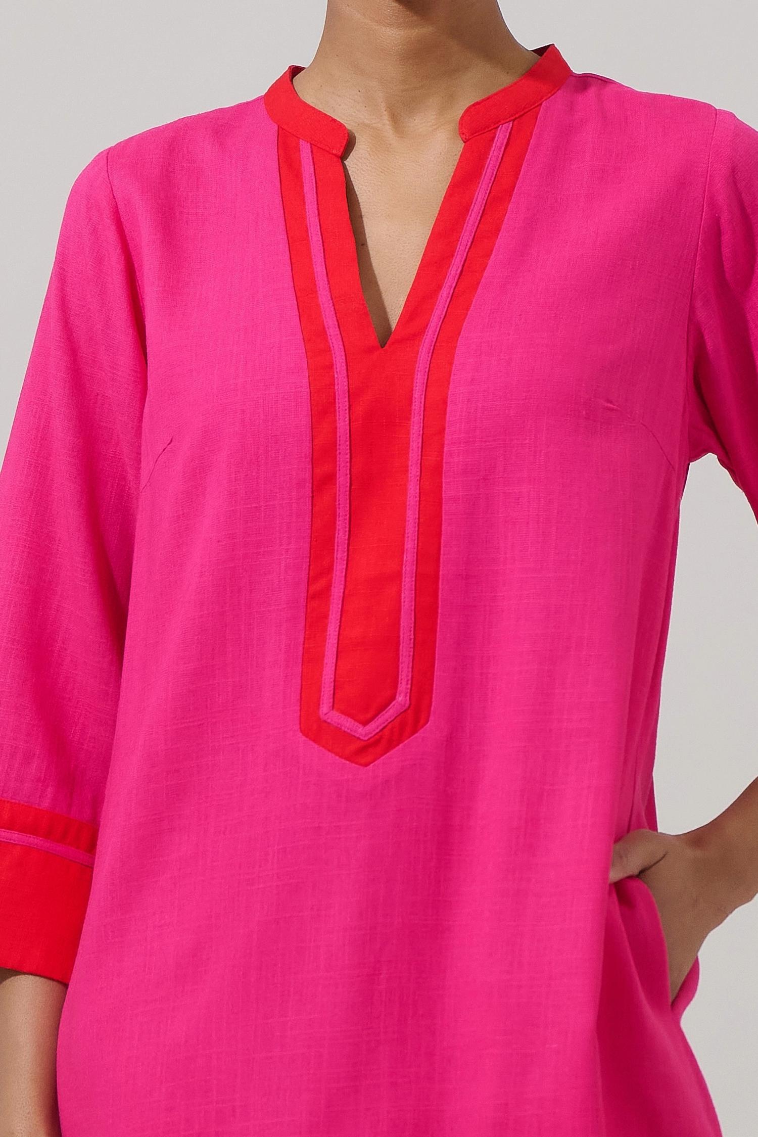 Sugarlips - Allie Shift Linen Mini Dress