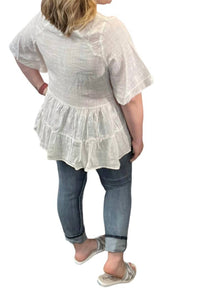 Easel - Vintage Wing Sleeve Top