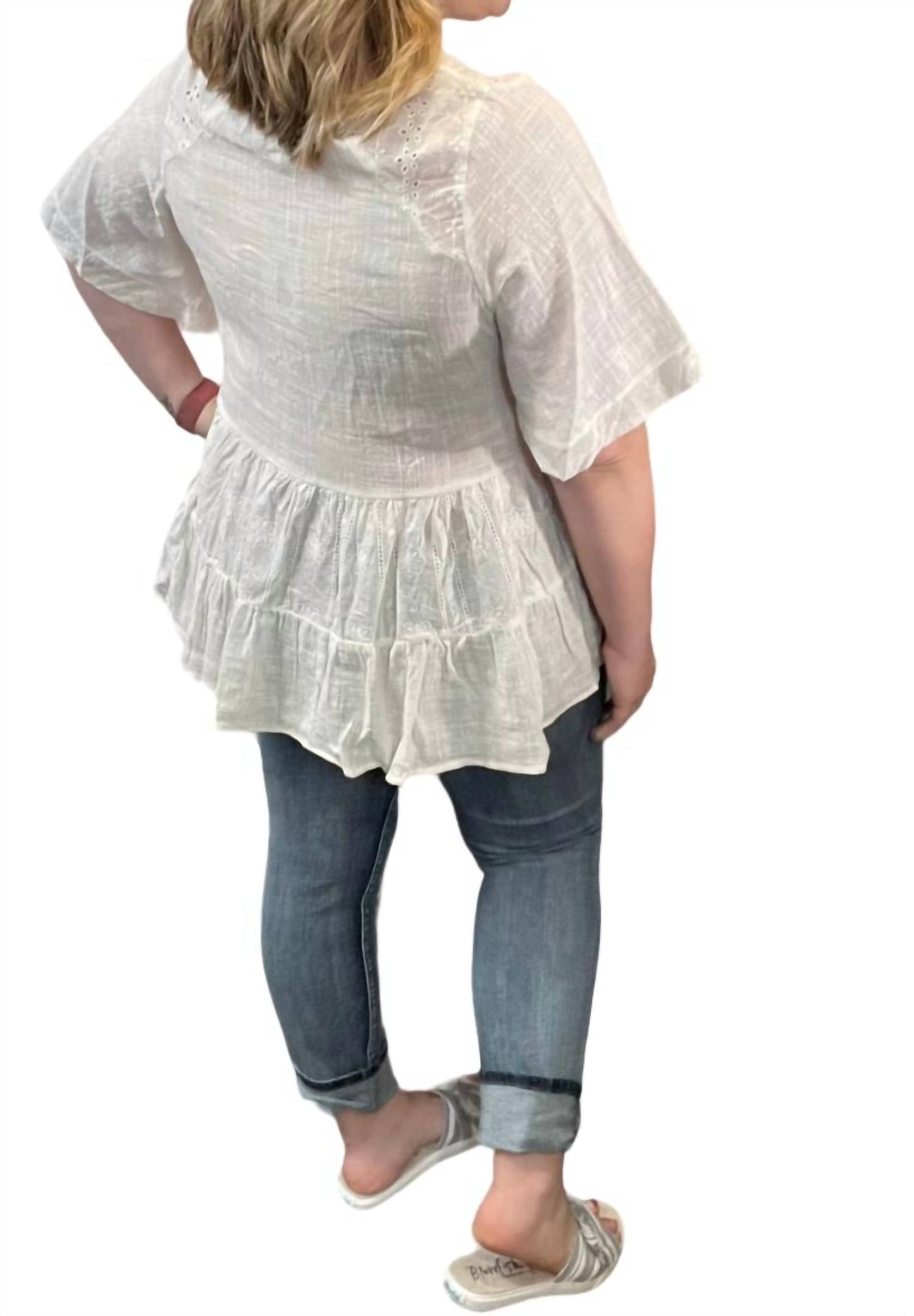 Easel - Vintage Wing Sleeve Top
