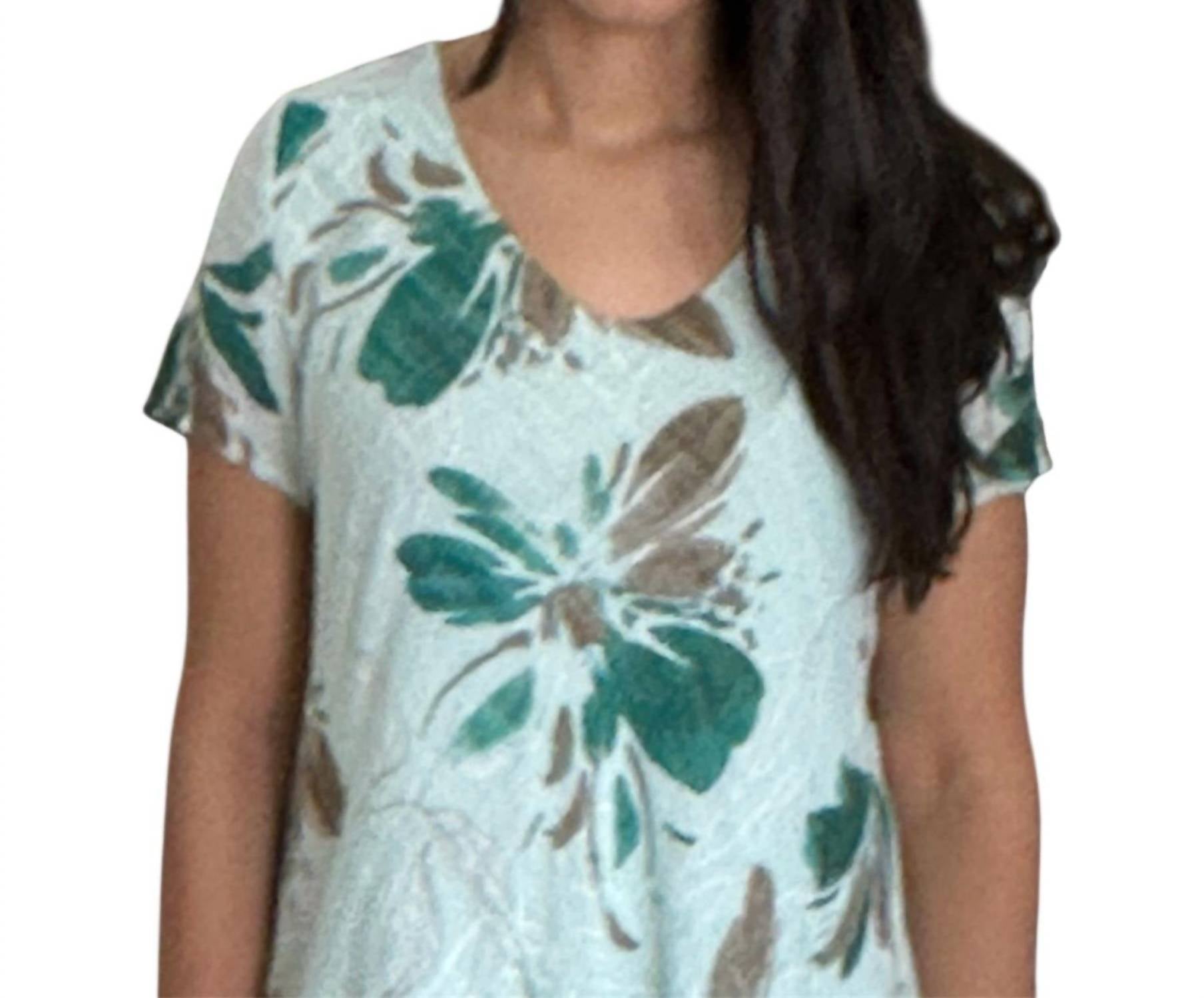 TEMPO PARIS V-neck Short Sleeve Dress in mint - women's dress - view 5
