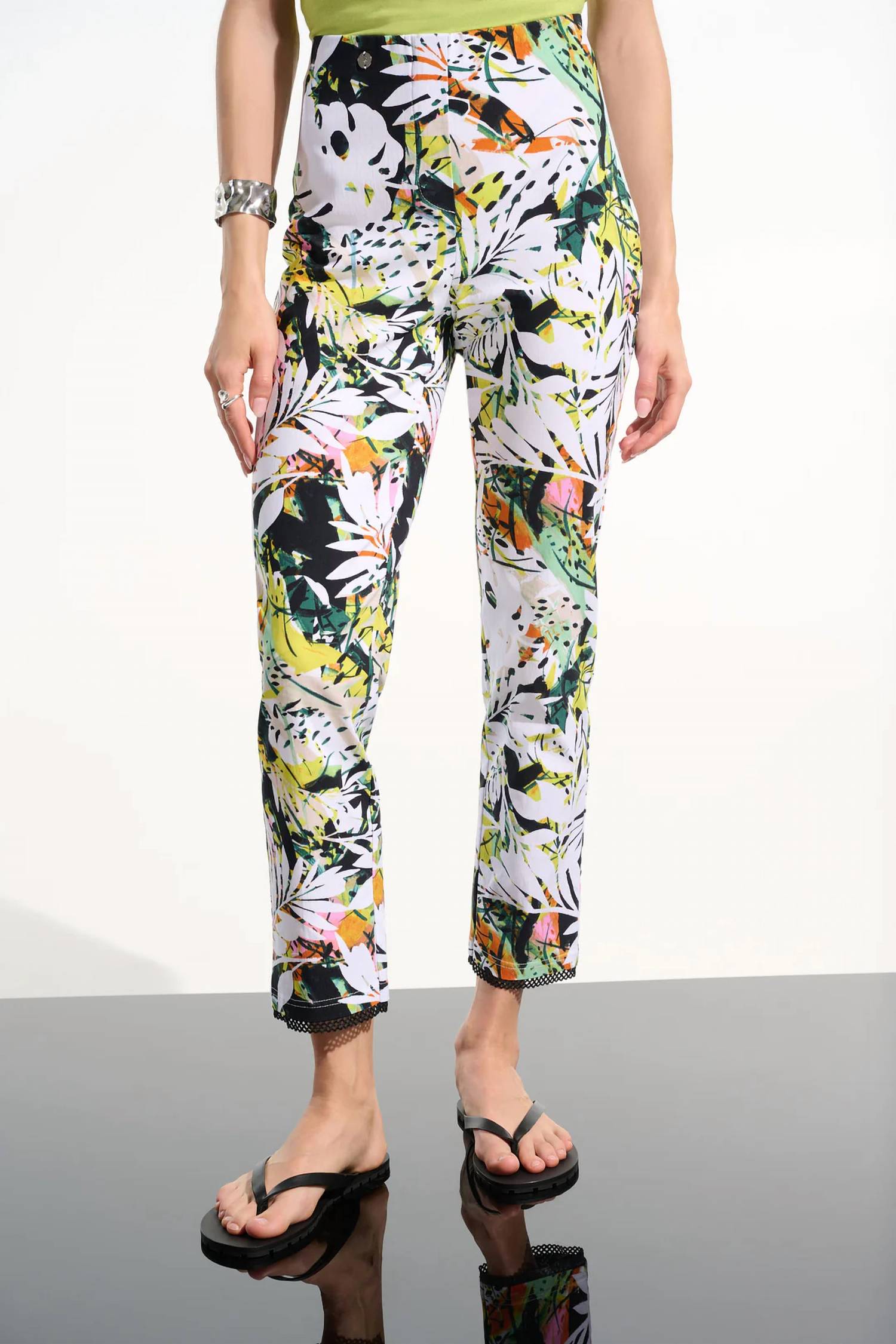 Joseph Ribkoff - Print pull on pants with mesh