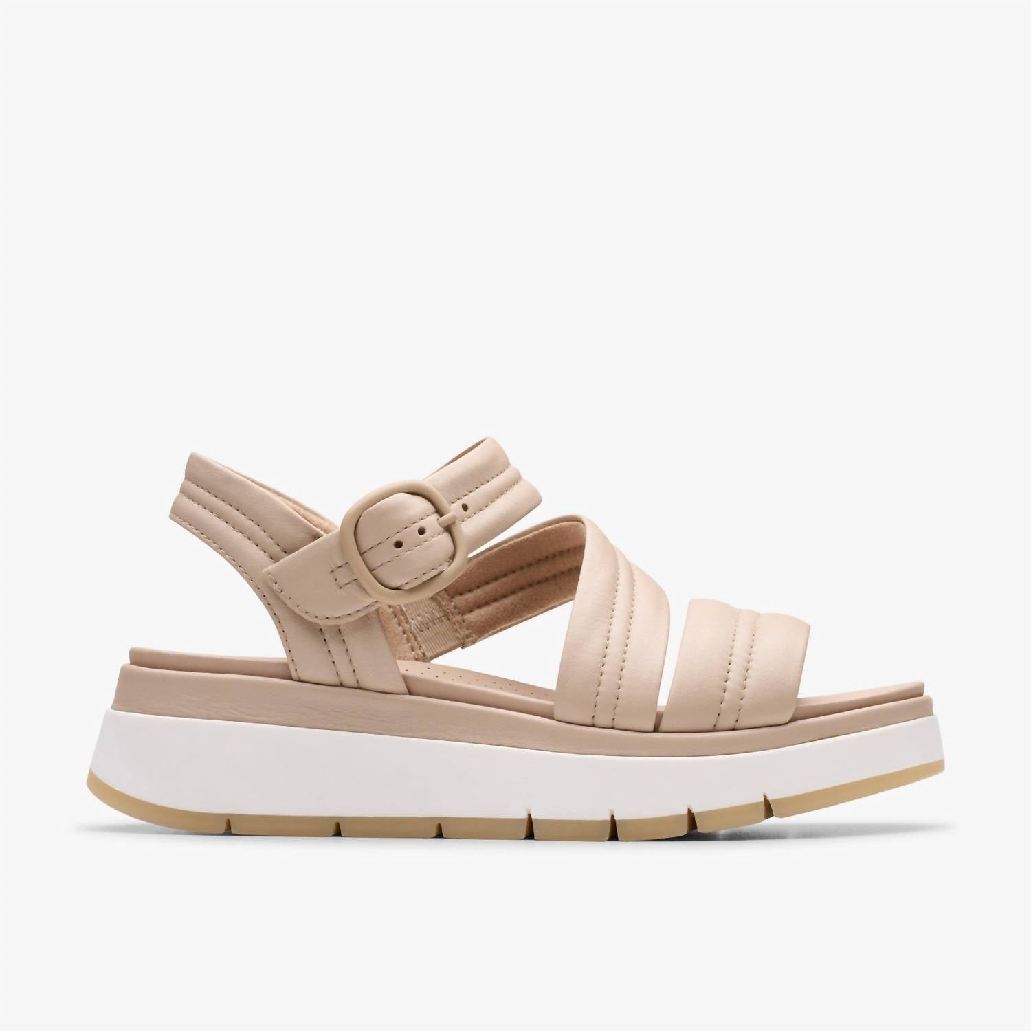 Clarks Women's Tuscan Strap Sandals in sand leather - women's sandal