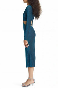 Lulus - Sparks Of Love Cutout Long Sleeve Midi Dress