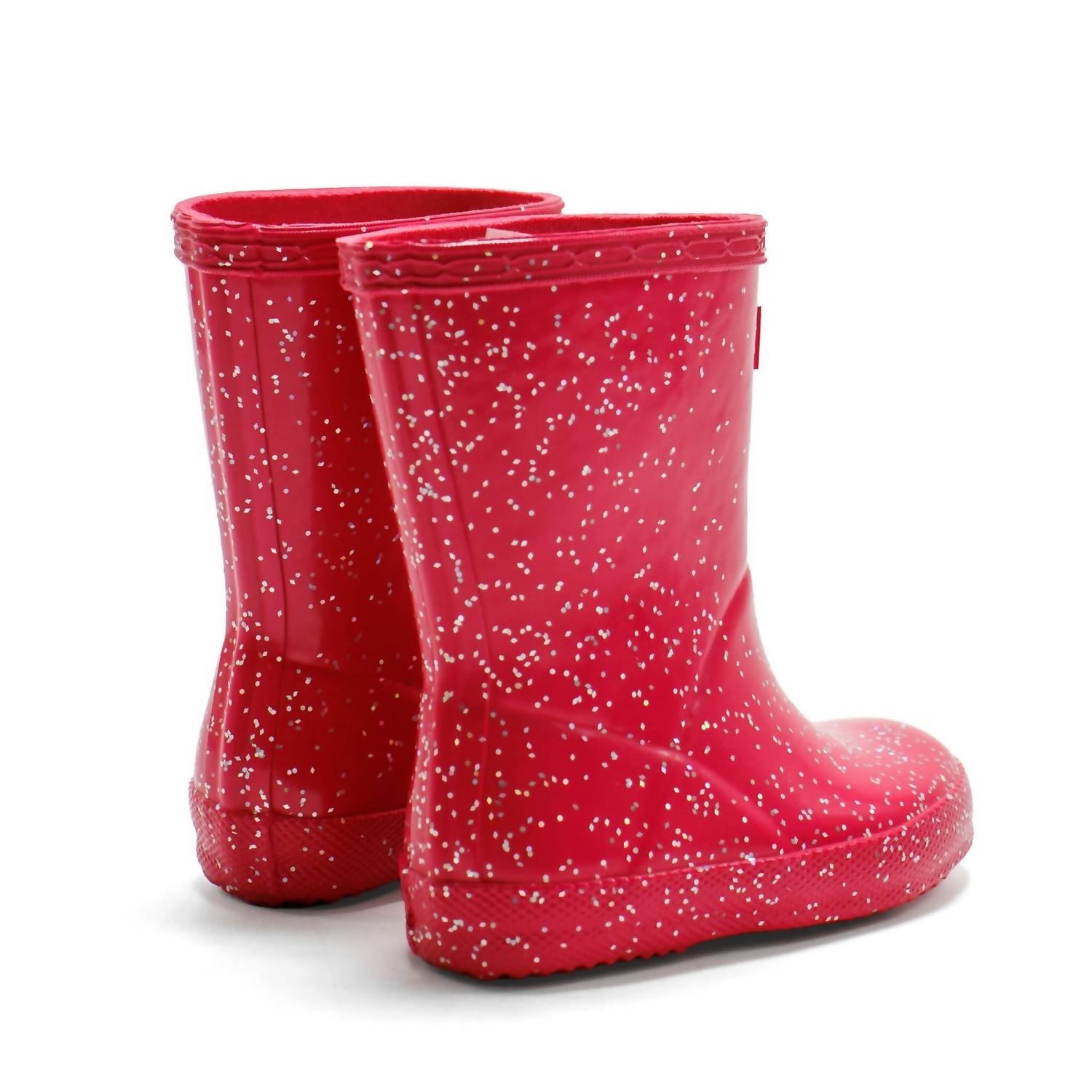 HUNTER Kids First Giant Glitter Rain Boots in thrift - kids' shoe - detail view