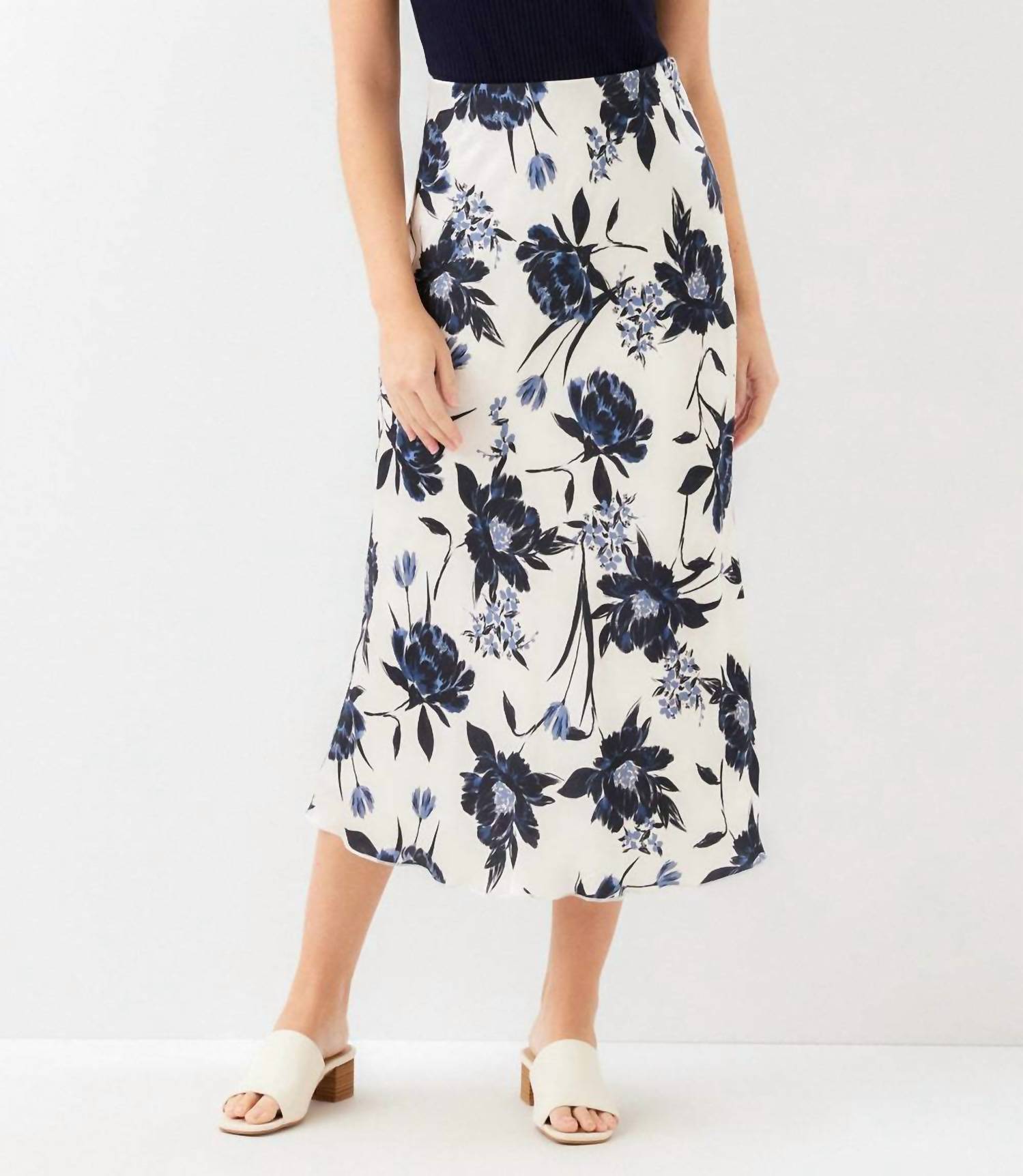 Karen Kane - Satin Bias Cut Midi Skirt