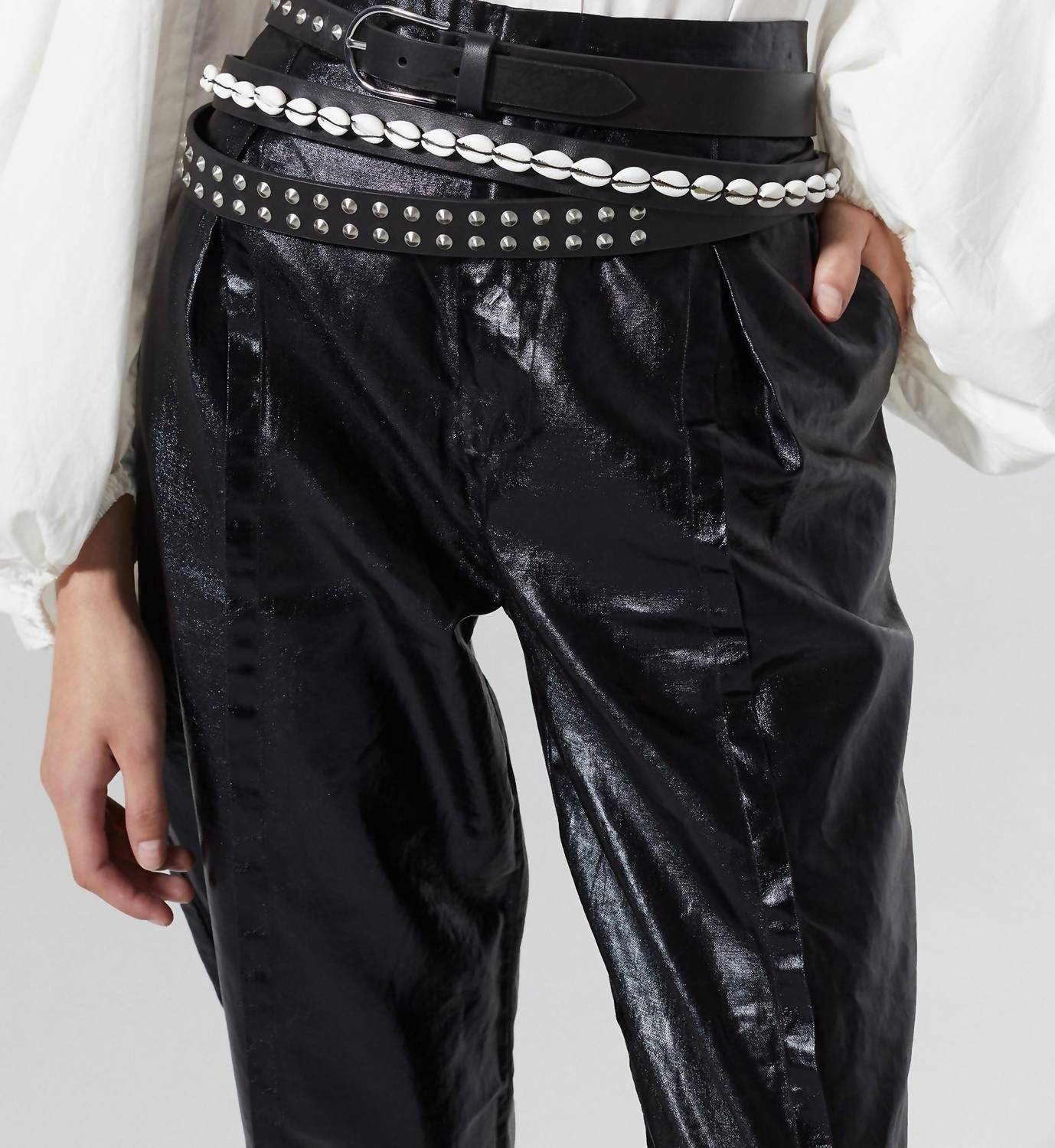 Lanhtropy - Mercer Metallic Linen Pant