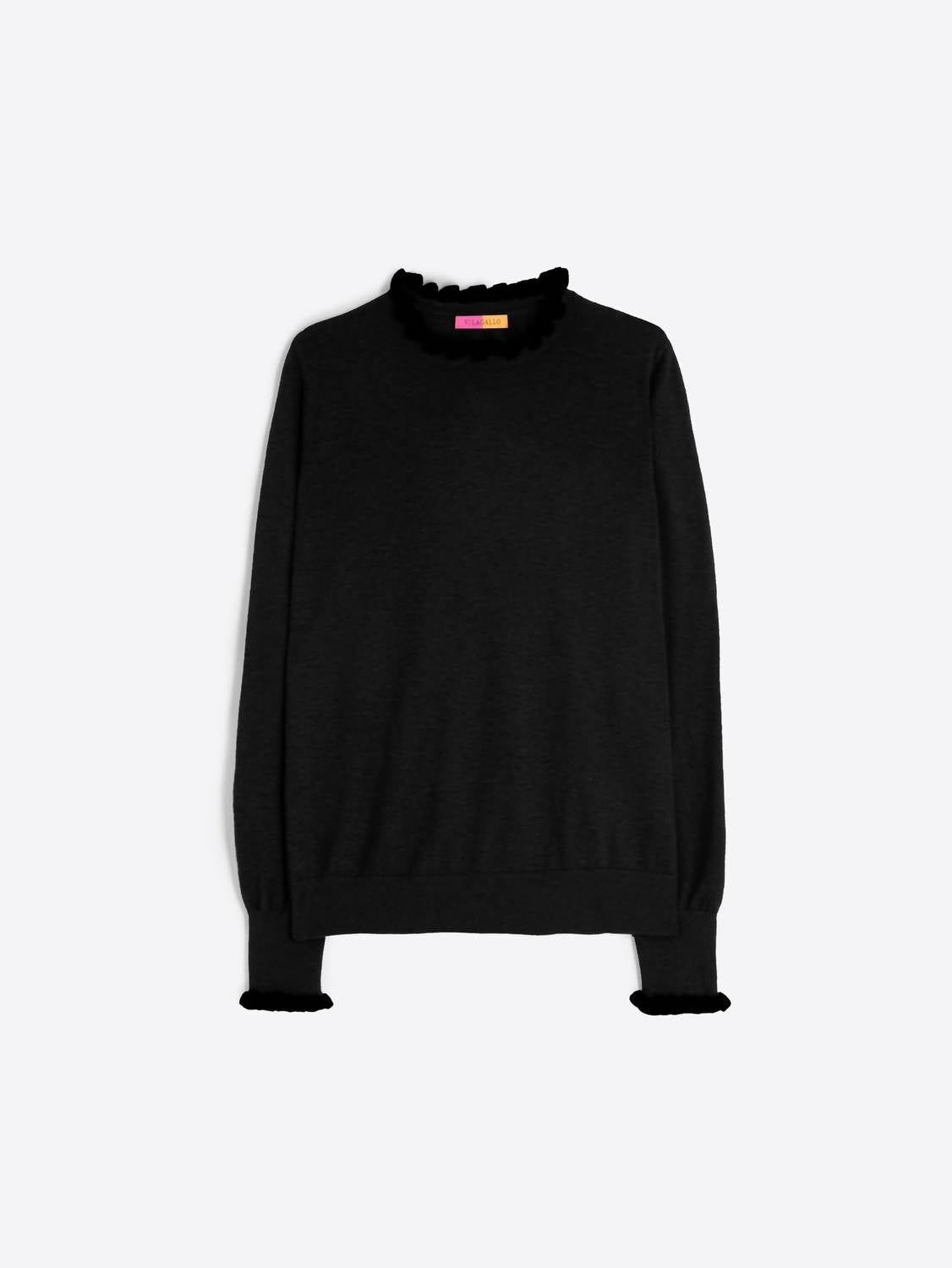 Vilagallo - Ruffle Neck Sweater