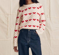 The Great. - Heart Crew Motif Sweater