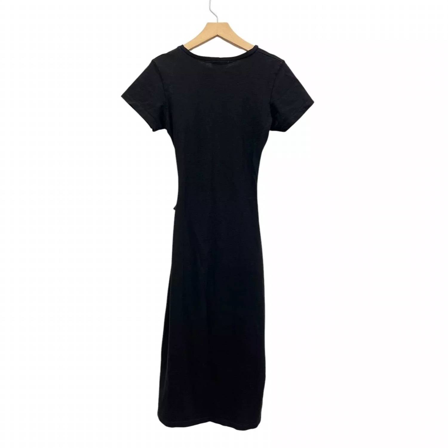 Lna - Women's Frankie Fitted T-shirt Dress With Front Twist/cutout