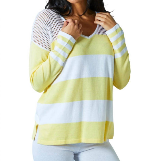 Angel Apparel - Crochet V-Neck Sweater