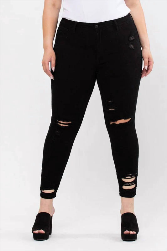 Cello - Destroyed Ankle Cutout Skinny Pant