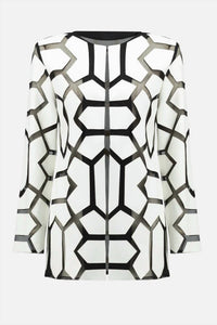 Joseph Ribkoff - Faux Leather Longline Jacket