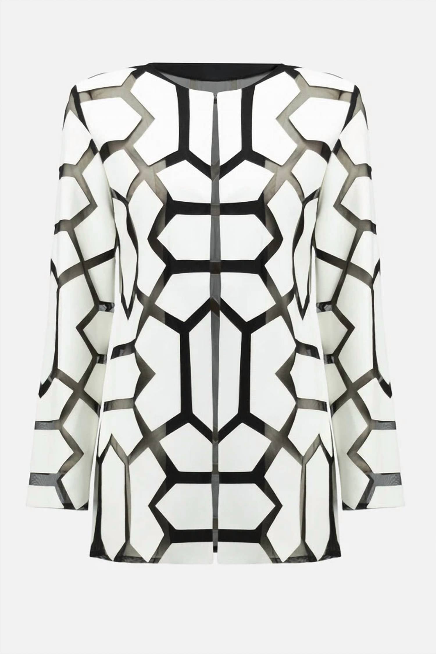 Joseph Ribkoff - Faux Leather Longline Jacket