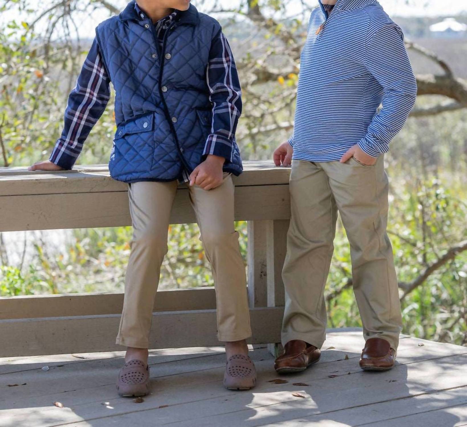 Saltwater Boys Co. Derby Field Quilted Vest in royal blue - item - detail view