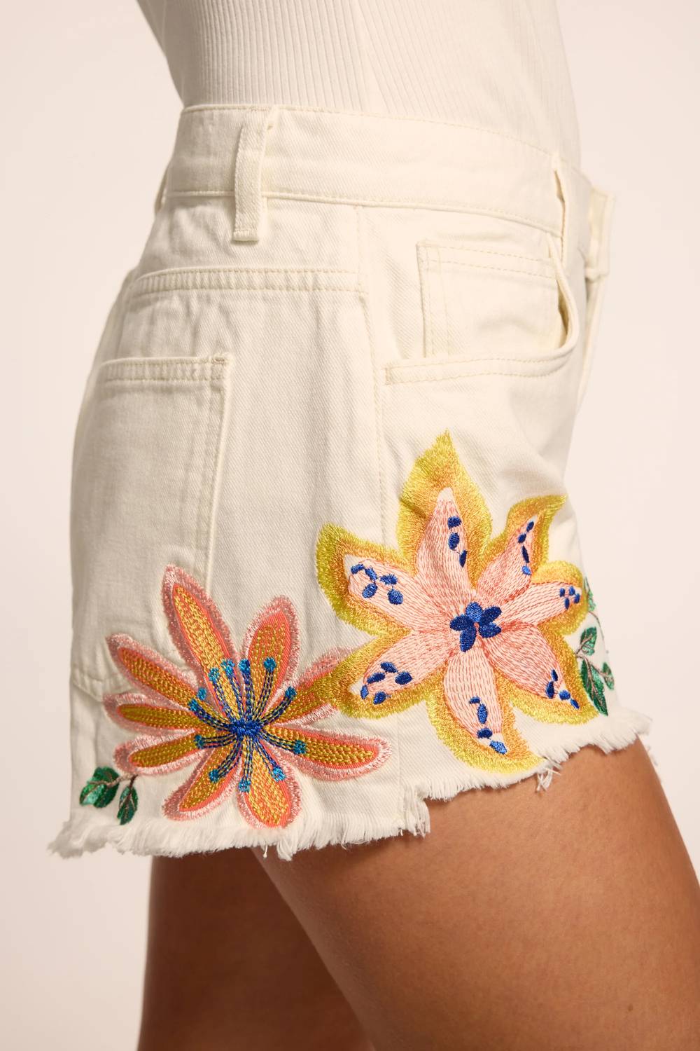 Ramy Brook - Bria Floral Denim Short