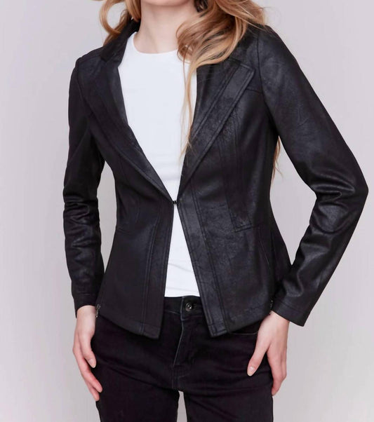 Charlie B - Vintage Leather Blazer Jacket