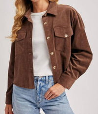 Sadie & Sage - Cropped Leather Coat