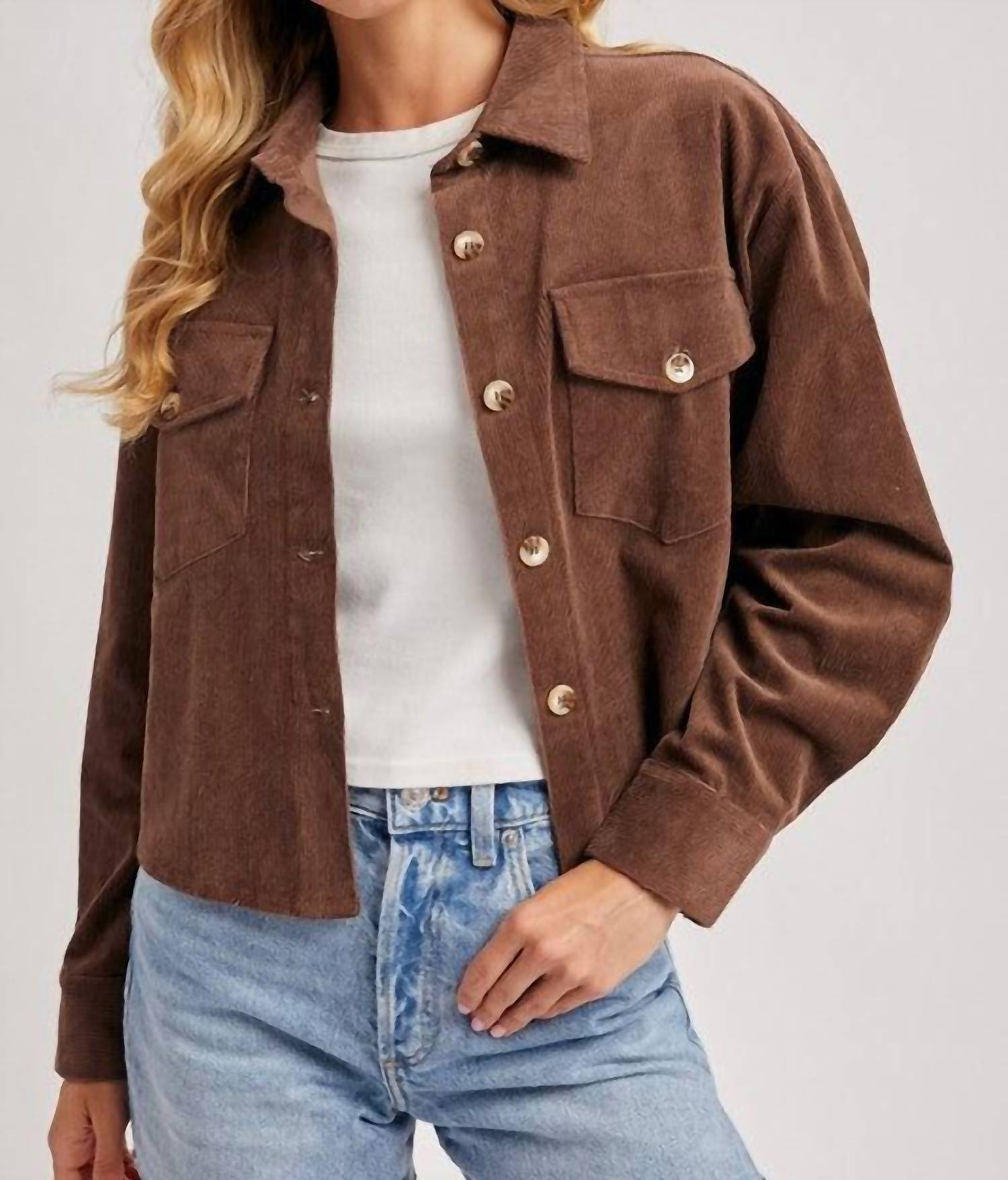 Sadie & Sage - Cropped Leather Coat