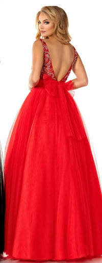 Karishma Creations Women's Prom Dress in red - women's dress - alternate view