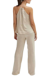 Crescent - Nadia Pull-on Satin Trousers Pants