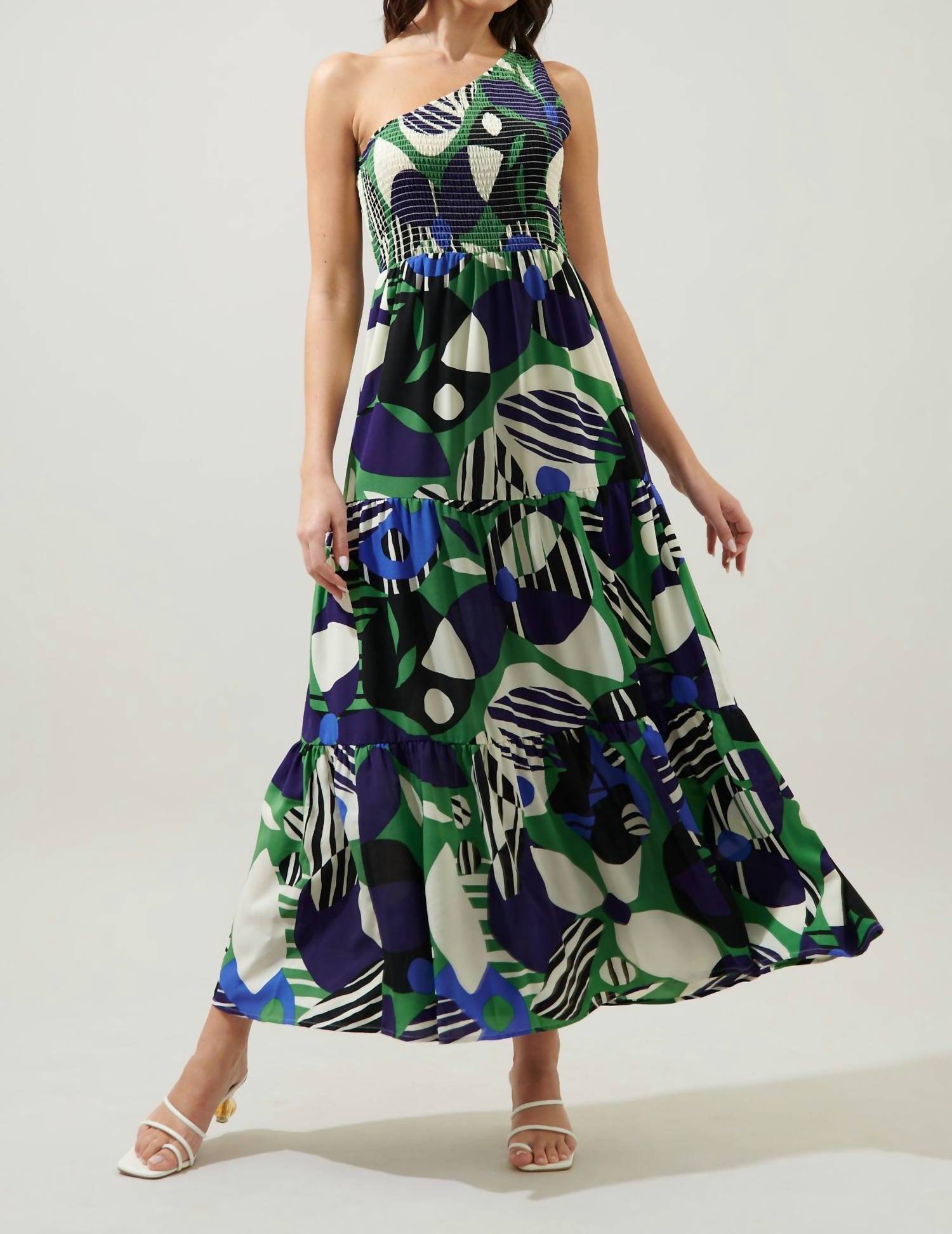 Sugarlips - Smocked One Shoulder Dress