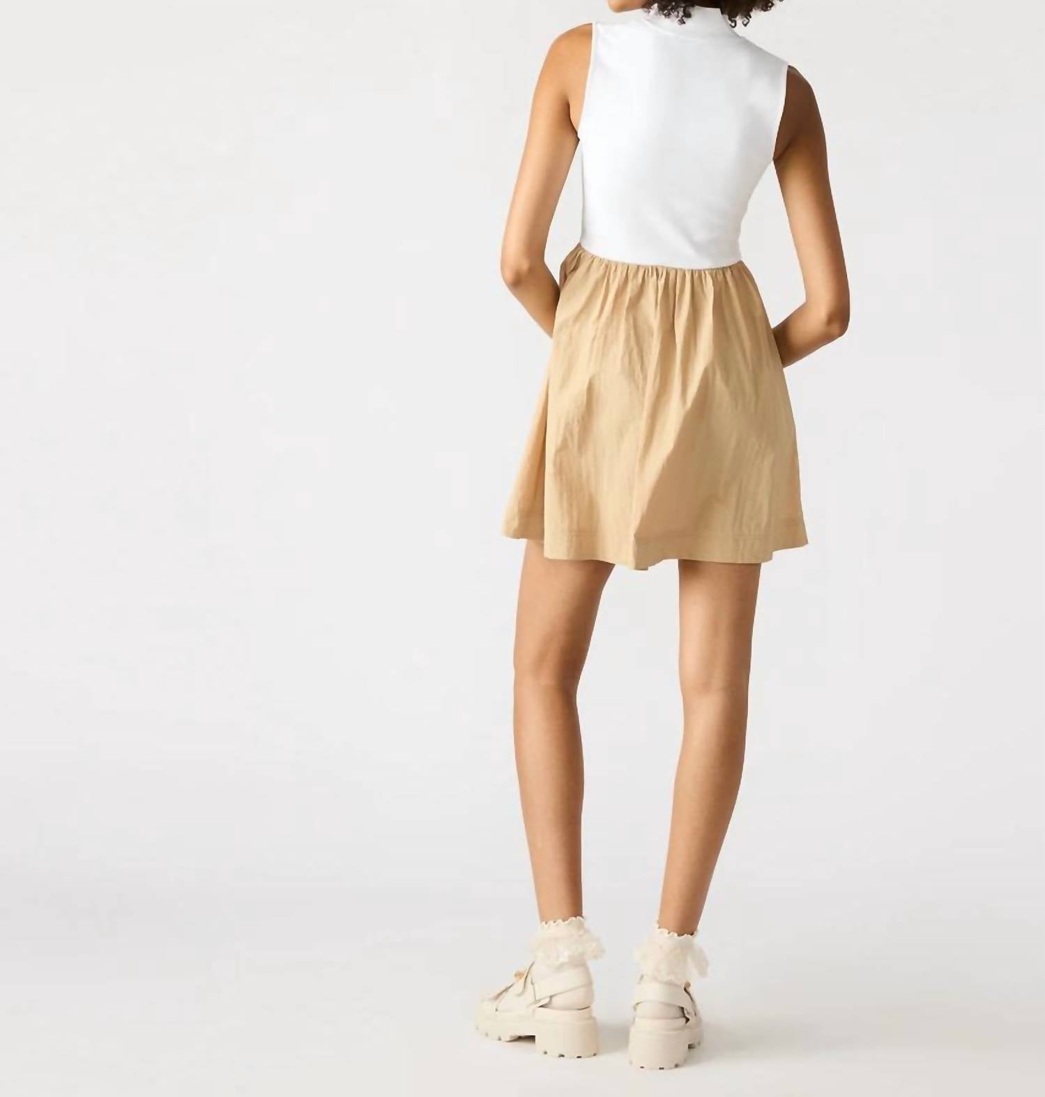 STEVE MADDEN Women's Lyon Dress in brilliant white - women's dress - detail view