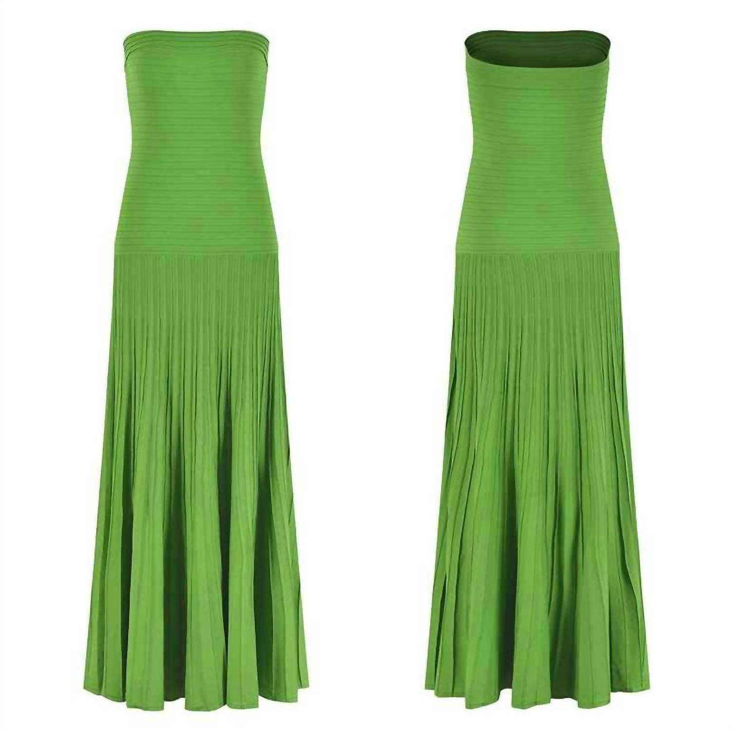 Productseeker Strapless Dress in green - women's dress