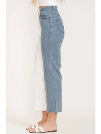 Cloud Ten - Split Tone Straight Jeans