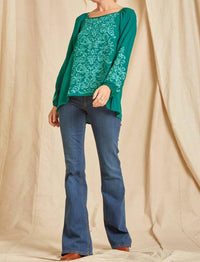 Andree By Unit - Tonal Embroidered Blouse