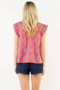 Thml - Flutter Sleeve Floral Top