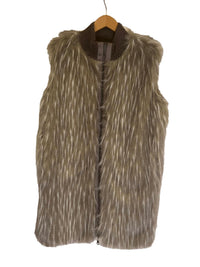 FAUX FUR VEST ZIP FRONT