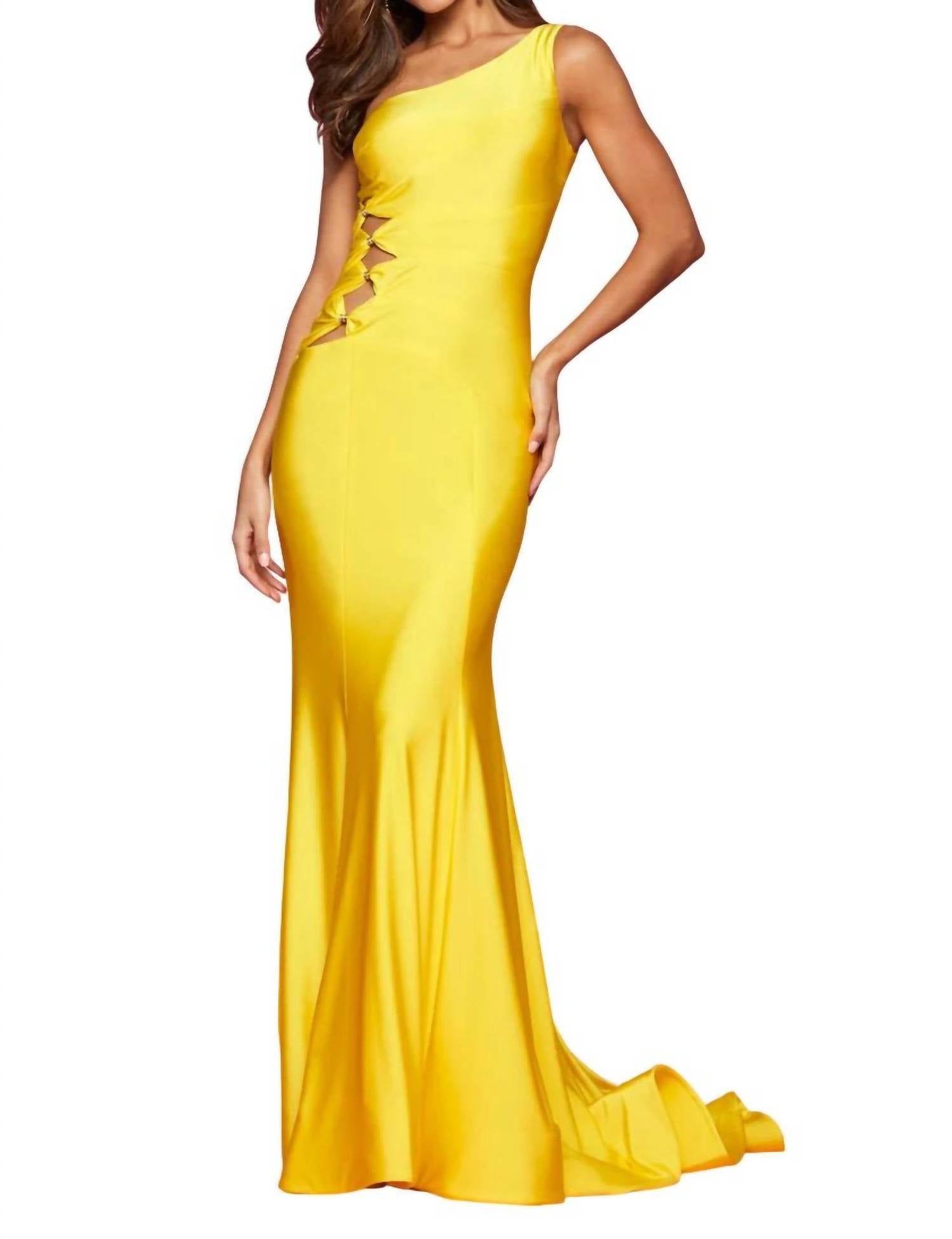 Sherri Hill - Gathered Cut Outs Prom Dress