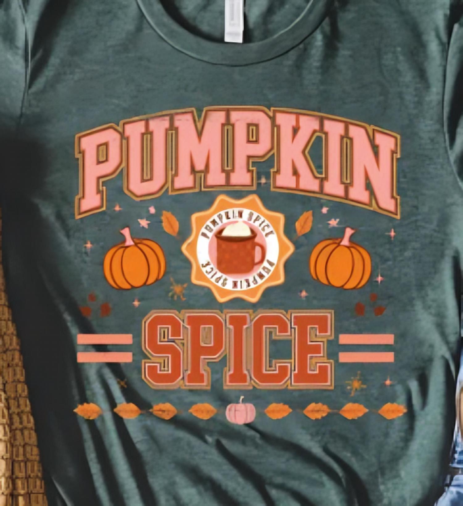Kissed Apparel - Women's Pumpkin Spice Stripes Graphic Tee