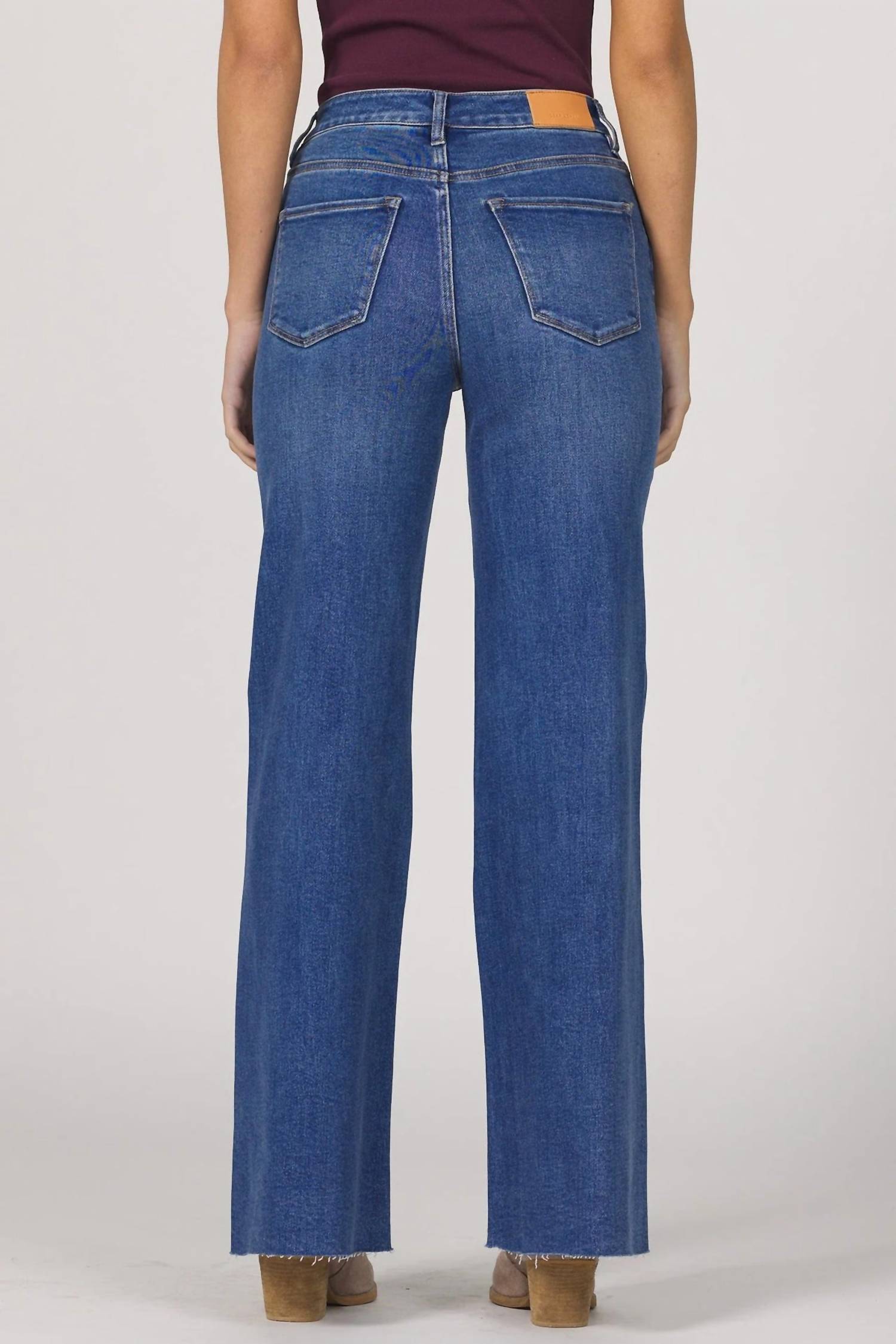 Dear John Denim - Fiona Wide Leg Frayed Jeans