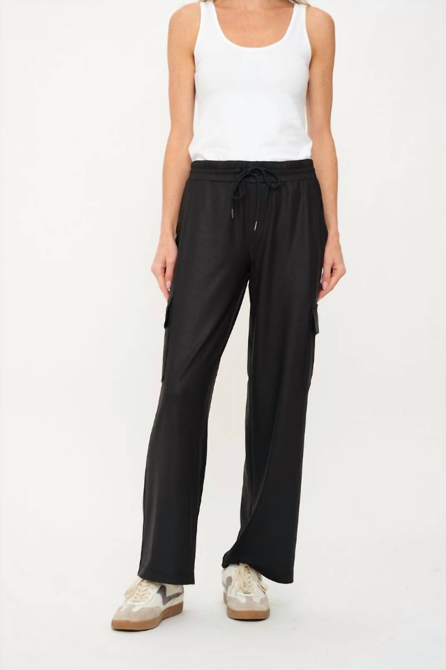 Six/Fifty - Coated Straight Leg Cargo Pants