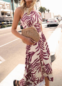 Greylin - Tessie Side Tucked Midi Slip Dress